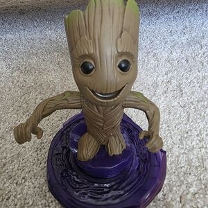 Groot Figure on Purple Base.